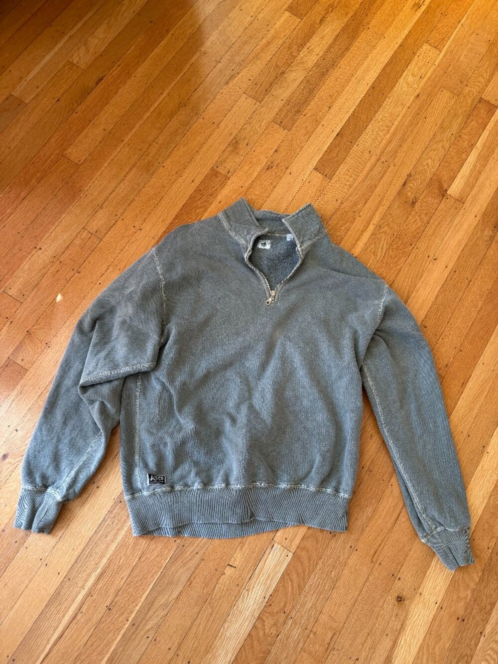 Atlantic Rancher Hudson Canyon 1/4 Zip 100% Cotton Pullover - L - Green